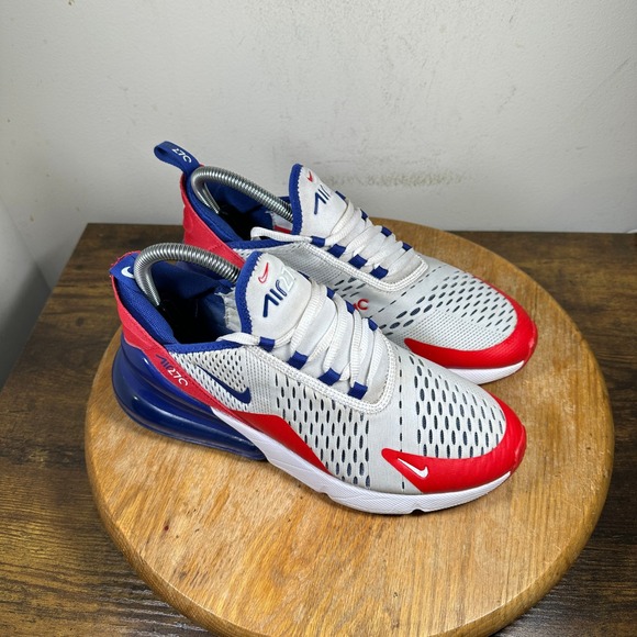 Nike Shoes - Nike Air Max 270 CW5855-100 White Red Blue Athletic Shoes Size 8